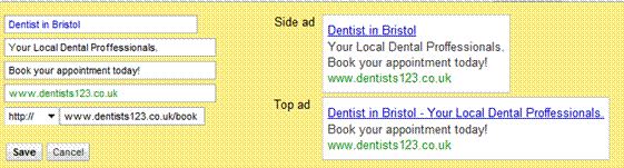 Sample Text Ad Copy