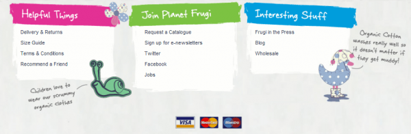 Frugi footer