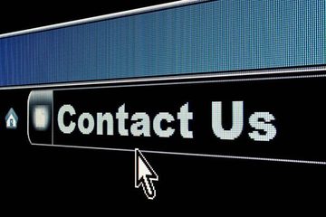Internet Contact Us concept for a webpage