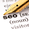 Image of the word 'SEO' from the dictionary