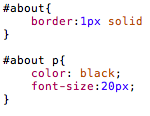 Syntax highlighting of CSS rules