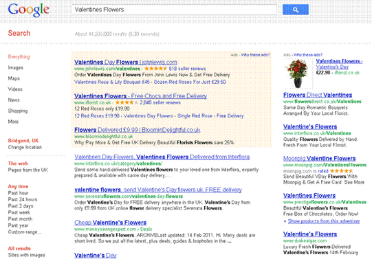 Google Search - Valentines Flowers