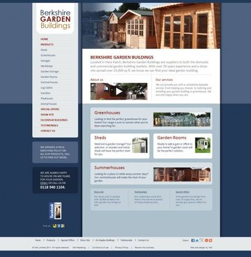 Good Small Business Website User Experience Berkshire Garden Buildings
