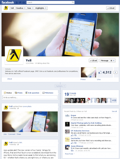 yell-timeline The Yell Facebook page