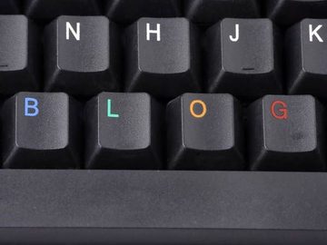 Black keyboard keys spelling BLOG word