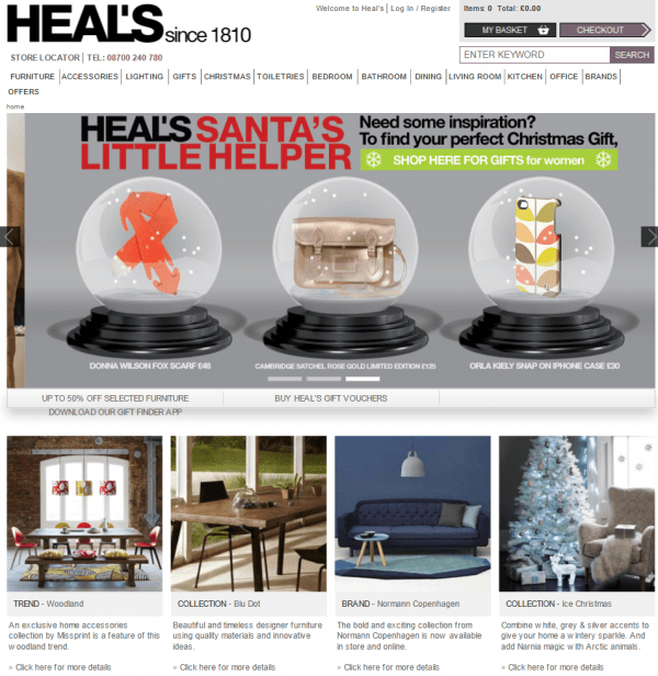 Heals homepage
