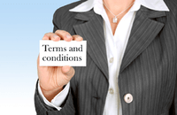 Image of sign saying Terms & Conditions