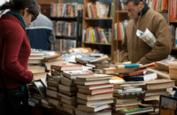 Image of customers in a book shop