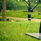 Image of laptop on grass