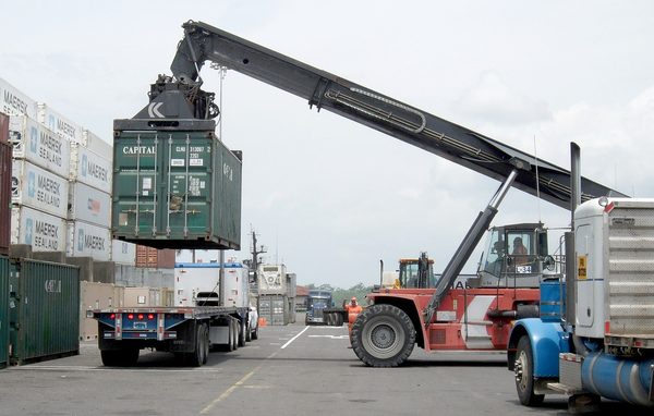 Image of container being lifted