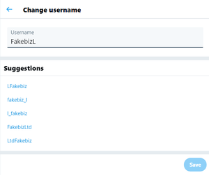 This is the area where you can select a different username.