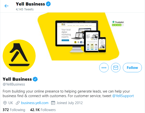 Yell Business's Twitter Profile
