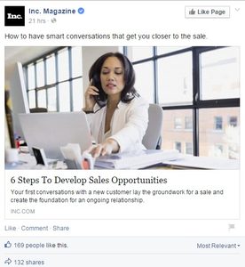 Inc Magazine Facebook Sales Conversations