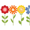 Image of flowers with social icons