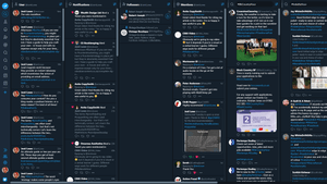 A screenshot of Twitter's TweetDeck.