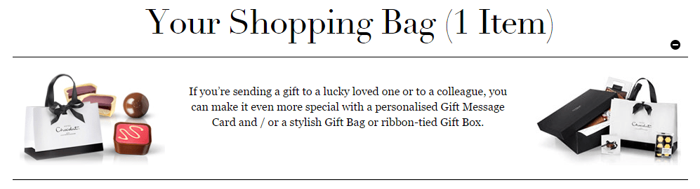 Add gift bag - Hotel Chocolat