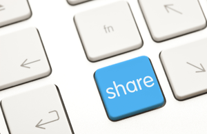 Image of share button on computer keyboard