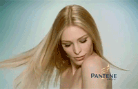Image of model swishing her hair