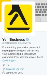 yell business twitter bio