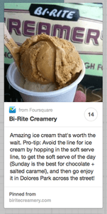 Pinterest Places Pin Powered by Foursquare