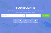 Image of Foursquare website