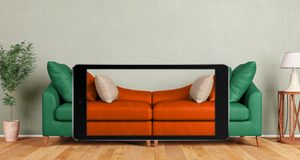 Image of sofa and smart phone