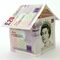 Image of £20 notes making up a paper house