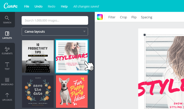 New Canva layouts