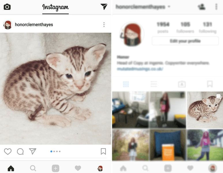 Multi-frame Instagram posts
