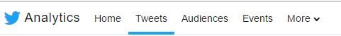 Twitter Analytics Menu