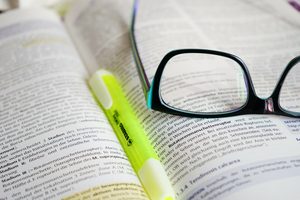 Image of glasses and highlighter