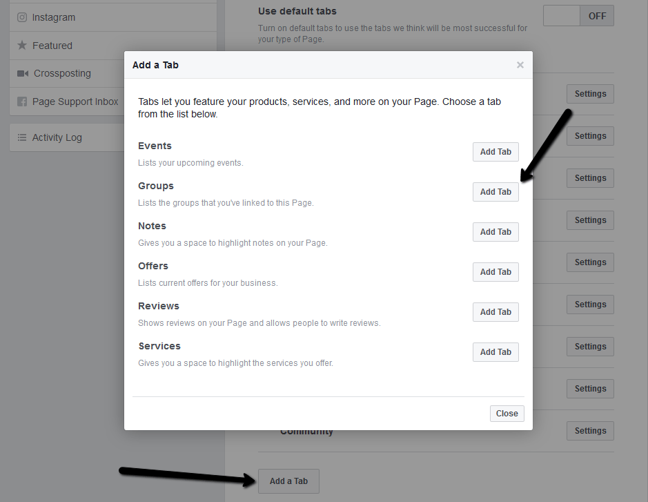 Add Group Tab To Facebook Page