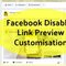 Facebook Disables Link Preview Data Customisation