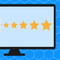 Image of computer screen with review stars