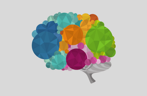 Colourful abstract brain illustration