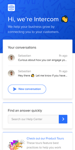 Intercom web chat window