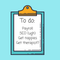 Clipboard with to-do list