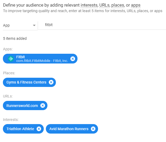 custom affinity audiences