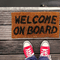 Welcome mat saying 'Welcome on board'