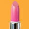 Pink lipstick on an orange background