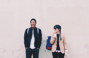 Young couple sharing a joke