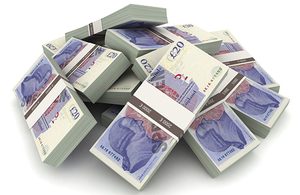 Image of bundles of £20 notes