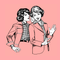 Two women gossipping