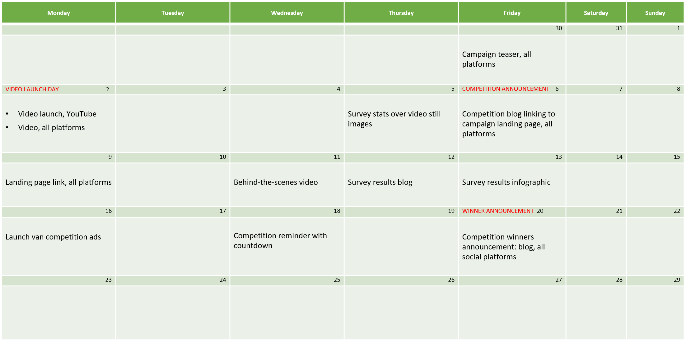 Social calendar