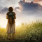 Girl standing at beginning of a journey