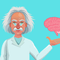 Scientist holding a brain