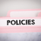 A pink file saying 'Policies'