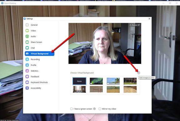 Upload Virtual Zoom Background