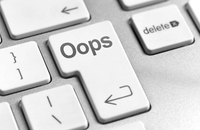 Image of Oops button on computer keyboard