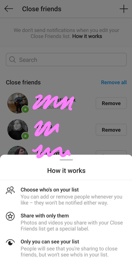 Instagram Close Friends posts for early access to products